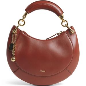 Chloé Brown Small Leather Banana Top-Handle Bag