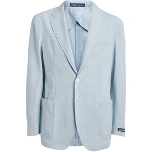 Polo Ralph Lauren Blue Linen Single-Breasted Blazer for men