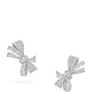 Graff Metallic And Diamond Tilda's Bow Stud Earrings