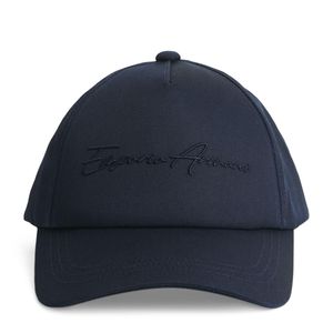 Emporio Armani Blue Script Logo Baseball Cap for men
