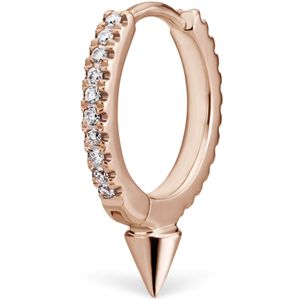 Maria Tash Metallic Single Short Spike Diamond Eternity Hoop Earring