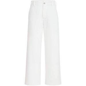 Brunello Cucinelli White Cotton-Linen Gabardine Chinos