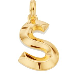 Monica Vinader Metallic Gold Capital S Pendant