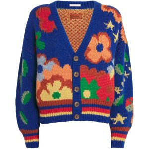 Mother Blue The Button Cardigan