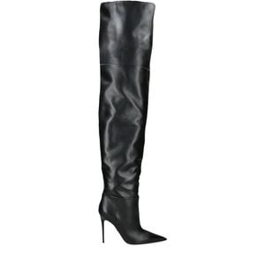 Paris Texas Black Leather Vera Over-The-Knee Boots 105