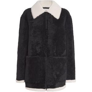 FRAME Black Lamb Shearling Jacket