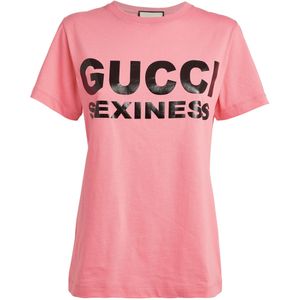 Gucci ジャージーtシャツ ピンク