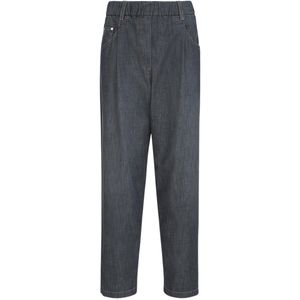 Brunello Cucinelli Grey Denim Straight Trousers