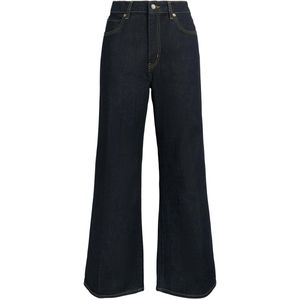 FRAME Blue The Swing High-Rise Wide-Leg Jeans