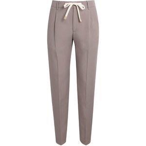 Eleventy Grey Drawstring Pleated Straight Trousers for men