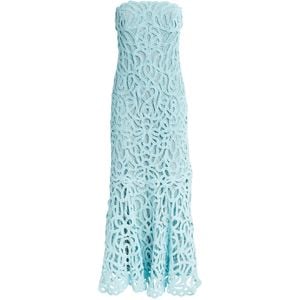 Jonathan Simkhai Blue Lace Clairis Midi Dress