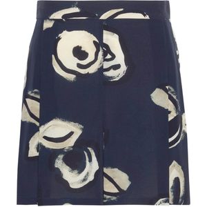 Max Mara Blue Silk Printed Shorts