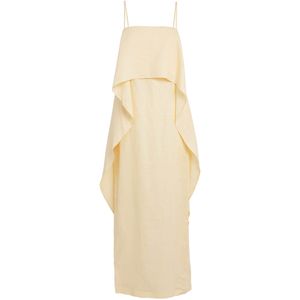 Staud Natural Linen Valencia Maxi Dress