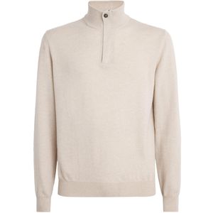 Corneliani White Cashmere High-Neck Sweater for men