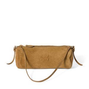 Miu Miu Natural Suede Logo Pouch