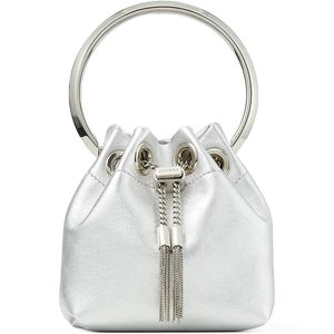 Jimmy Choo White Micro Bon Bon Top-Handle Bag