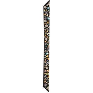 Dolce & Gabbana Metallic Silk Jewellery Print Skinny Scarf