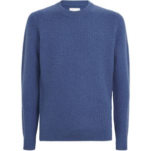 Harrods Blue Cashmere Textured Sweater for men