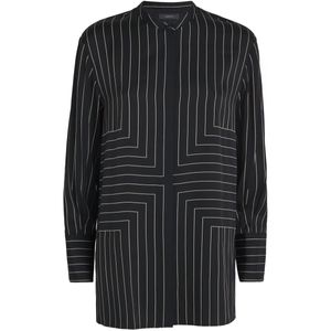 Joseph Black Geometric Print Athena Blouse