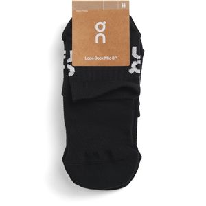 On Shoes Black Logo Socks