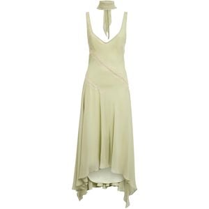 De La Vali Green Aurora Midi Dress