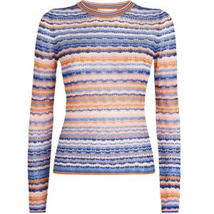 Ulla Johnson Blue Pointelle Stripe Lunaire Sweater