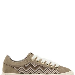 Cleens Natural Ace Panelled Leather And Suede Sneakers for men