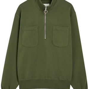 Drake's Green Cotton Polo Sweatshirt for men
