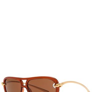 Bottega Veneta Brown Knotted Aviator-Style Sunglasses
