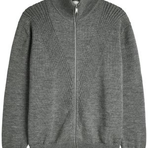 Jil Sander Grey Melange Wool Cardigan for men