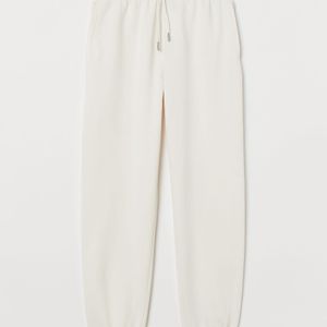 H&M Weiß Sweatpants aus Baumwollmix