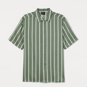 H&M Kurzarmhemd Regular Fit in Grün für Herren
