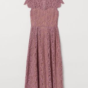 Robe de longueur mi-mollet H&M en coloris Rose