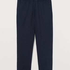 H&M Blue Linen-blend Trousers for men