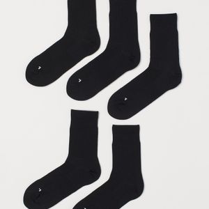 H&M Black 5-pack Sports Socks for men