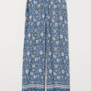 H&M Blue Wide Pull-on Trousers