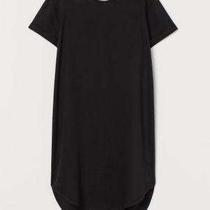 H&M Schwarz Kurzes T-Shirt-Kleid