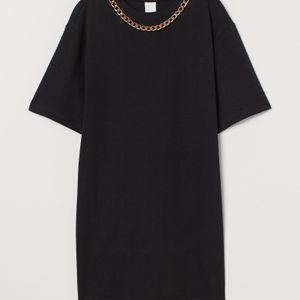 H&M Schwarz T-Shirt-Kleid