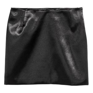 H&M Black Short Satin Skirt