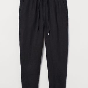 Pantalon jogger en lin H&M en coloris Noir