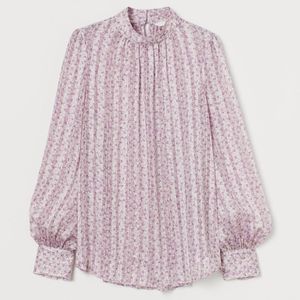 H&M Lila Weite Bluse