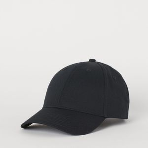 H&M Cap aus Baumwolltwill in Schwarz für Herren