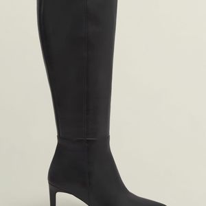 Hobbs Black Aliya Leather Knee Boots