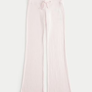 Hollister Pink Cozy Ribbed Flare Pants