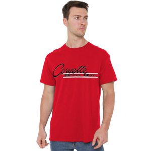 Other Red Chevrolet Retro Stingray T Shirt for men