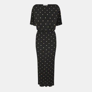Never Fully Dressed Black Tilly Plisse Maxi Dress