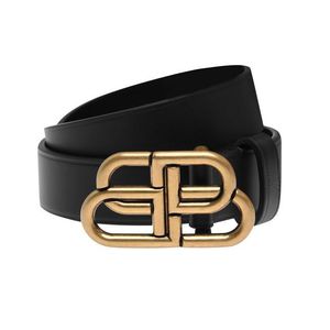 Balenciaga Black Bb Thin Belt
