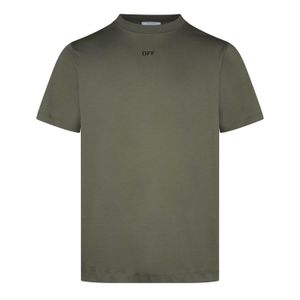 Off-White c/o Virgil Abloh Green Off- Tonal Arrow Slim Fit T- Shirt for men