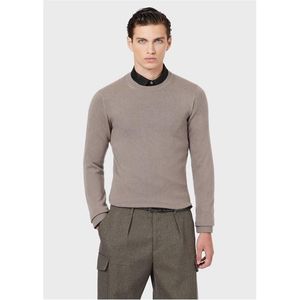 EA7 Grey Emporio Armani Crew Neck Regular Fit Sweater for men