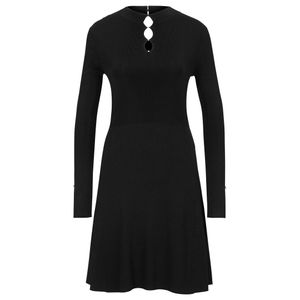 Boss Black Mini Viscose Knitted Jumper Dress